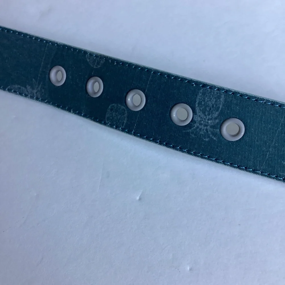 Travis Mathew Cuater Golf Belt Speck Stretch Pineapple Blue Size M/L